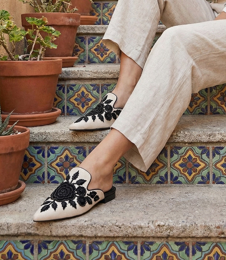 Seychelles Around The World Embroidered Mules