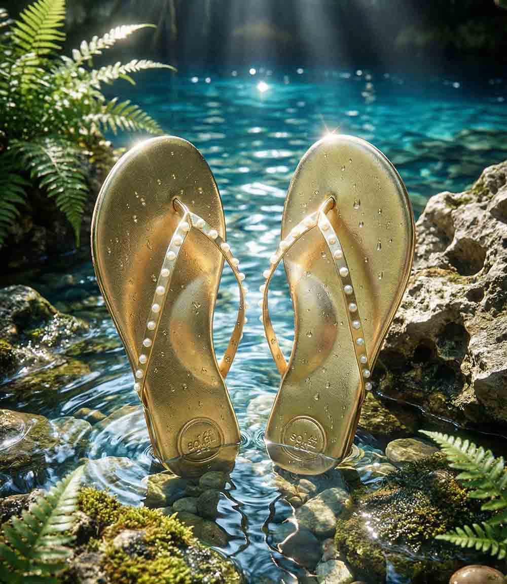 Solei Sea Indie Pearl Thong Sandals