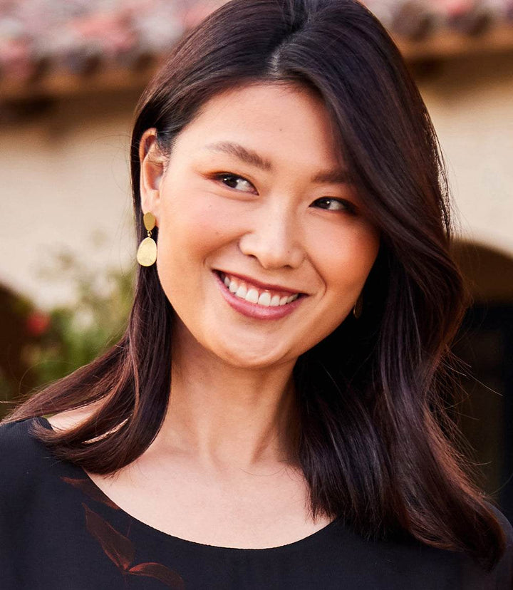 Gold Two Drop Earrings