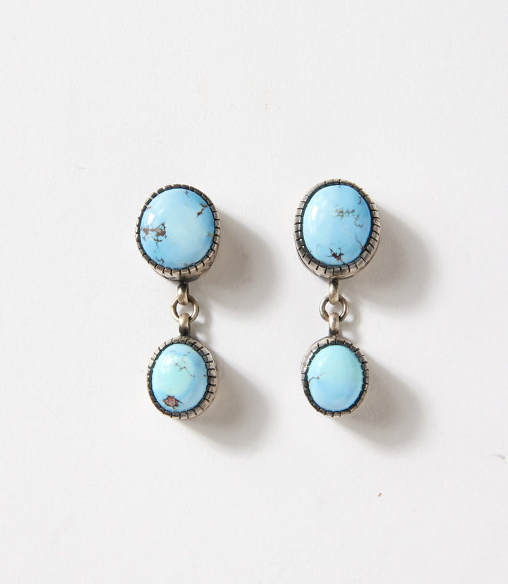 Golden Hill Turquoise Lariat Necklace And Earring Set