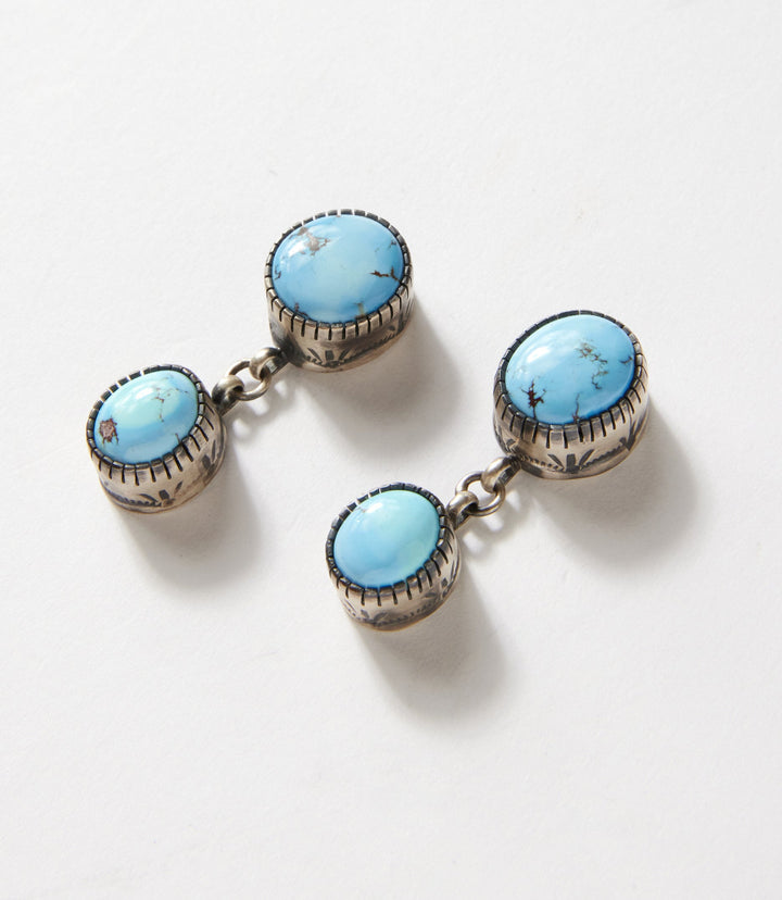 Golden Hill Turquoise Lariat Necklace And Earring Set