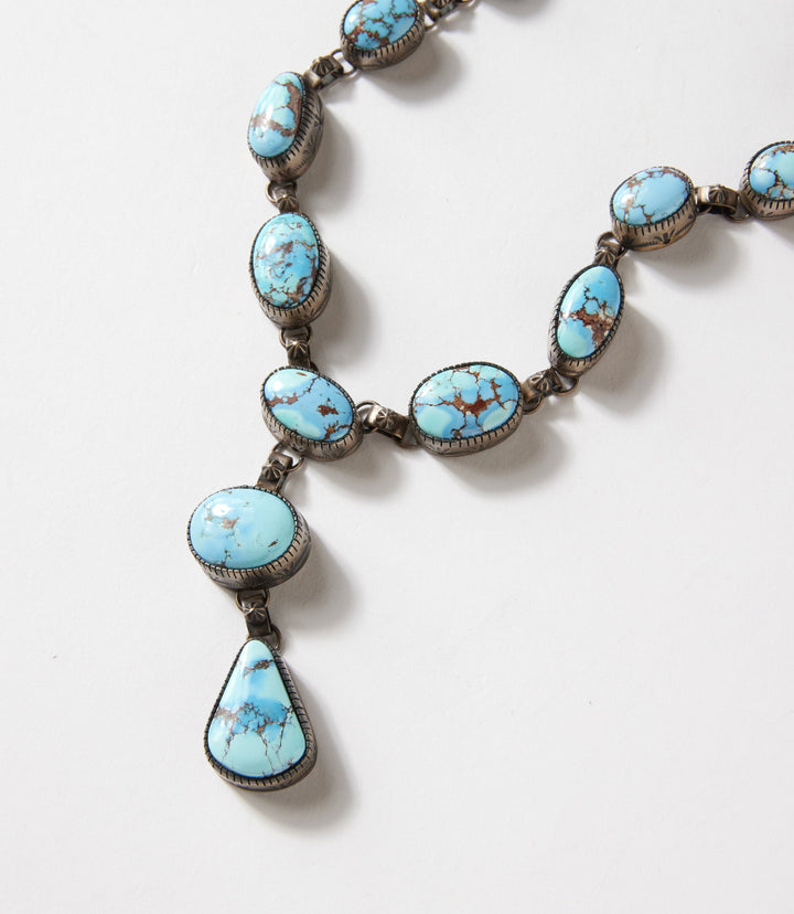 Golden Hill Turquoise Lariat Necklace And Earring Set