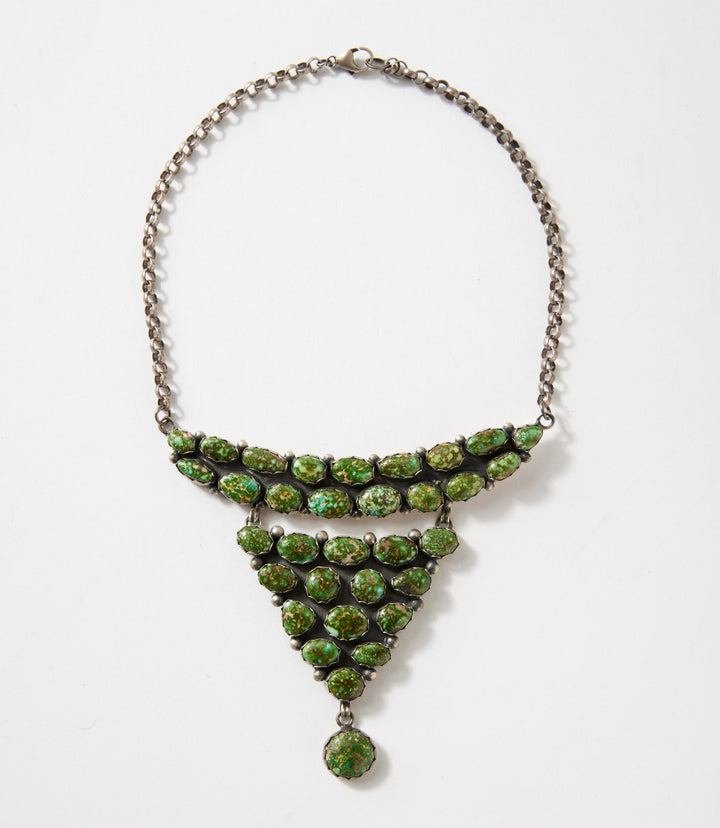 Sonoran Gold Turquoise Triangle Drop Necklace