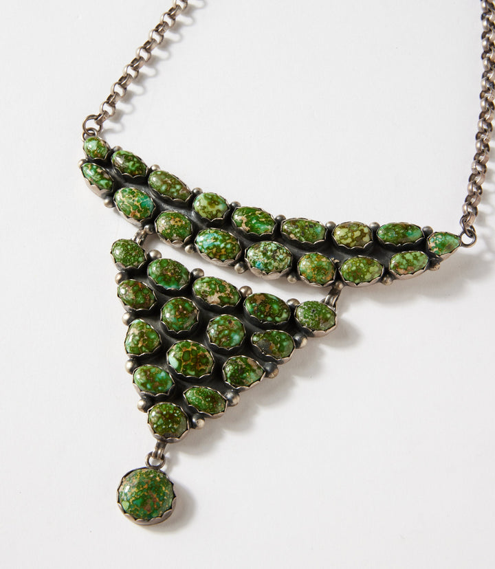 Sonoran Gold Turquoise Triangle Drop Necklace