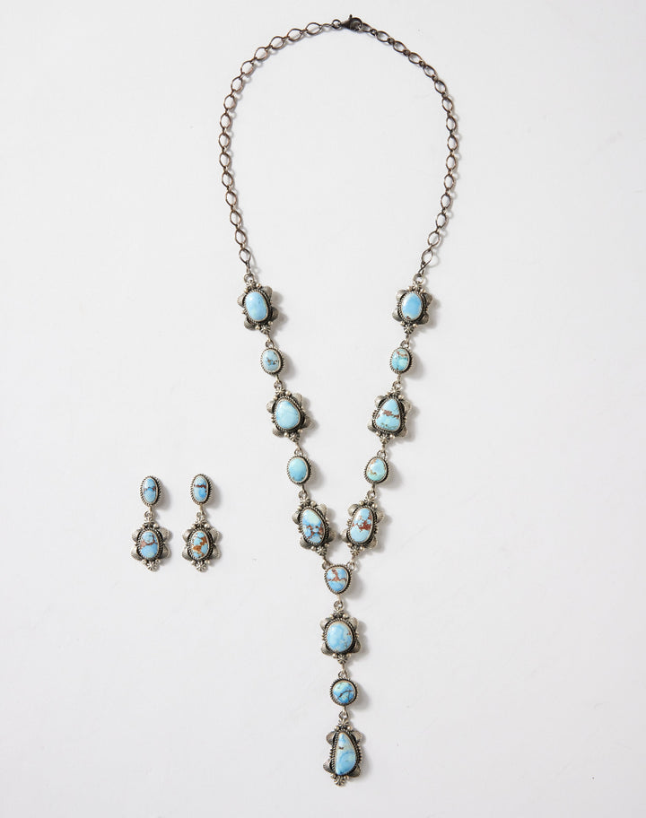 Golden Hill Lariat Necklace And Earring Set