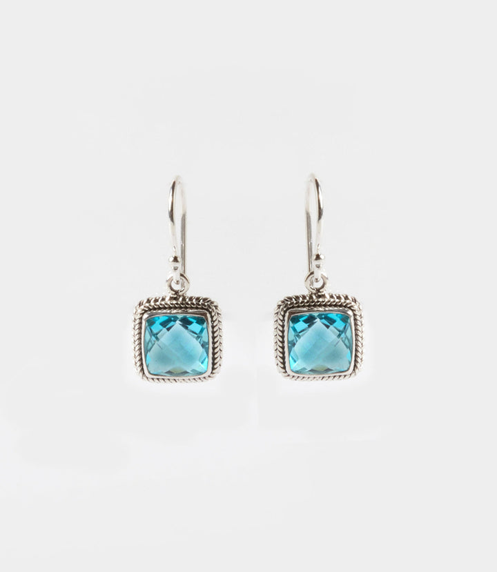Embellished Sterling Silver Gemstone Earrings