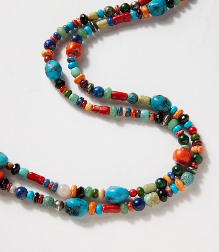 Santo Domingo Multi Stone Sterling Silver Necklace