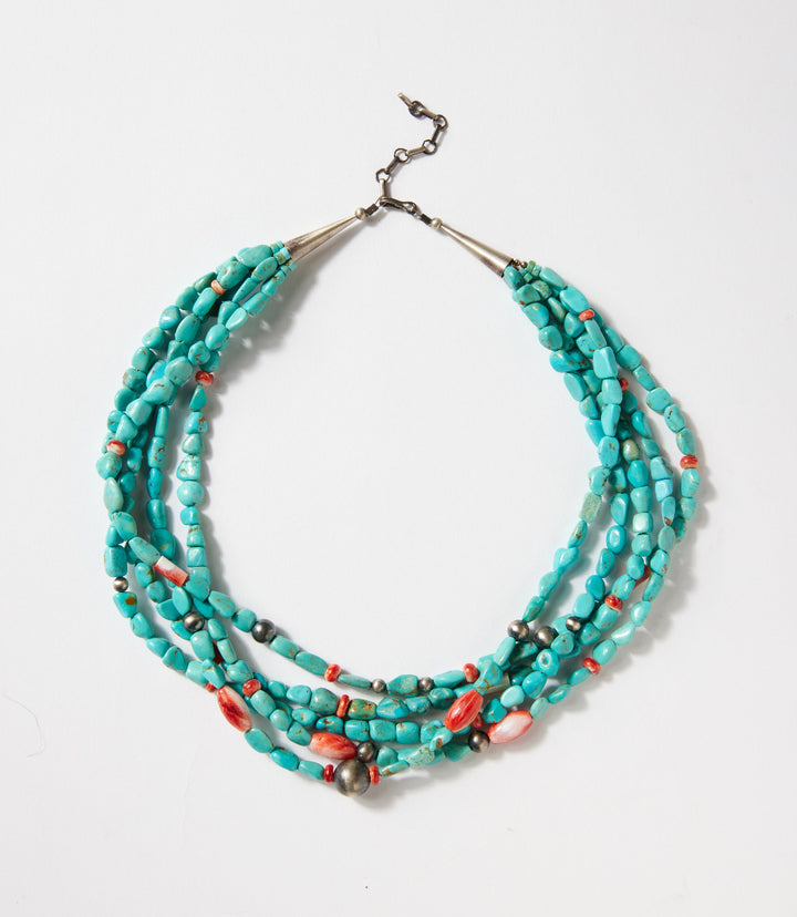 Five Strand Turquoise Necklace