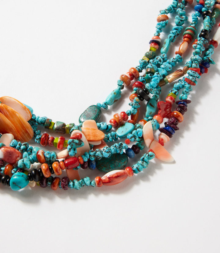Santo Domingo Multi Stone Beaded Necklace