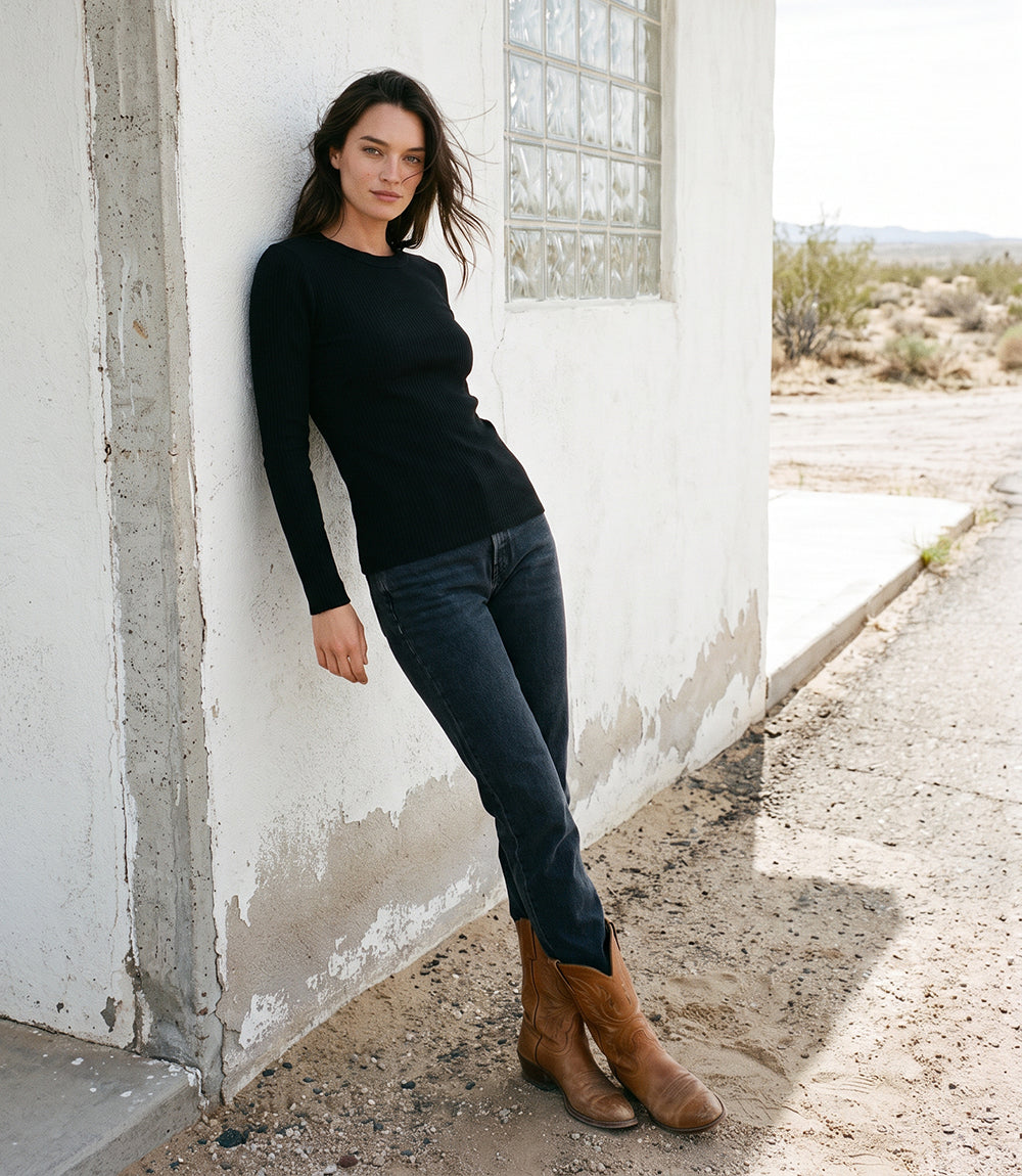 Ribbed Long Sleeve Top