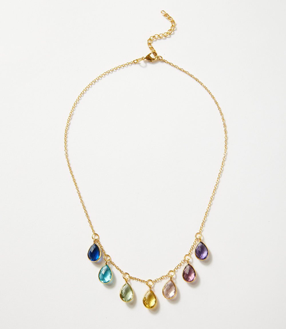 Multi Color Teardrop Necklace