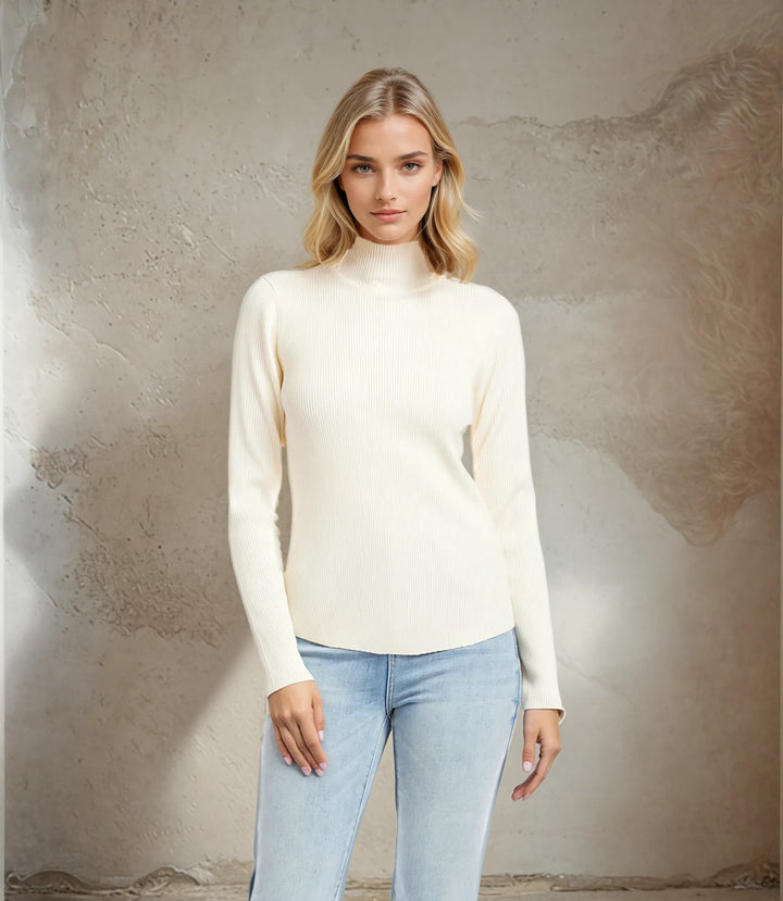 Ribbed Turtleneck Sweater