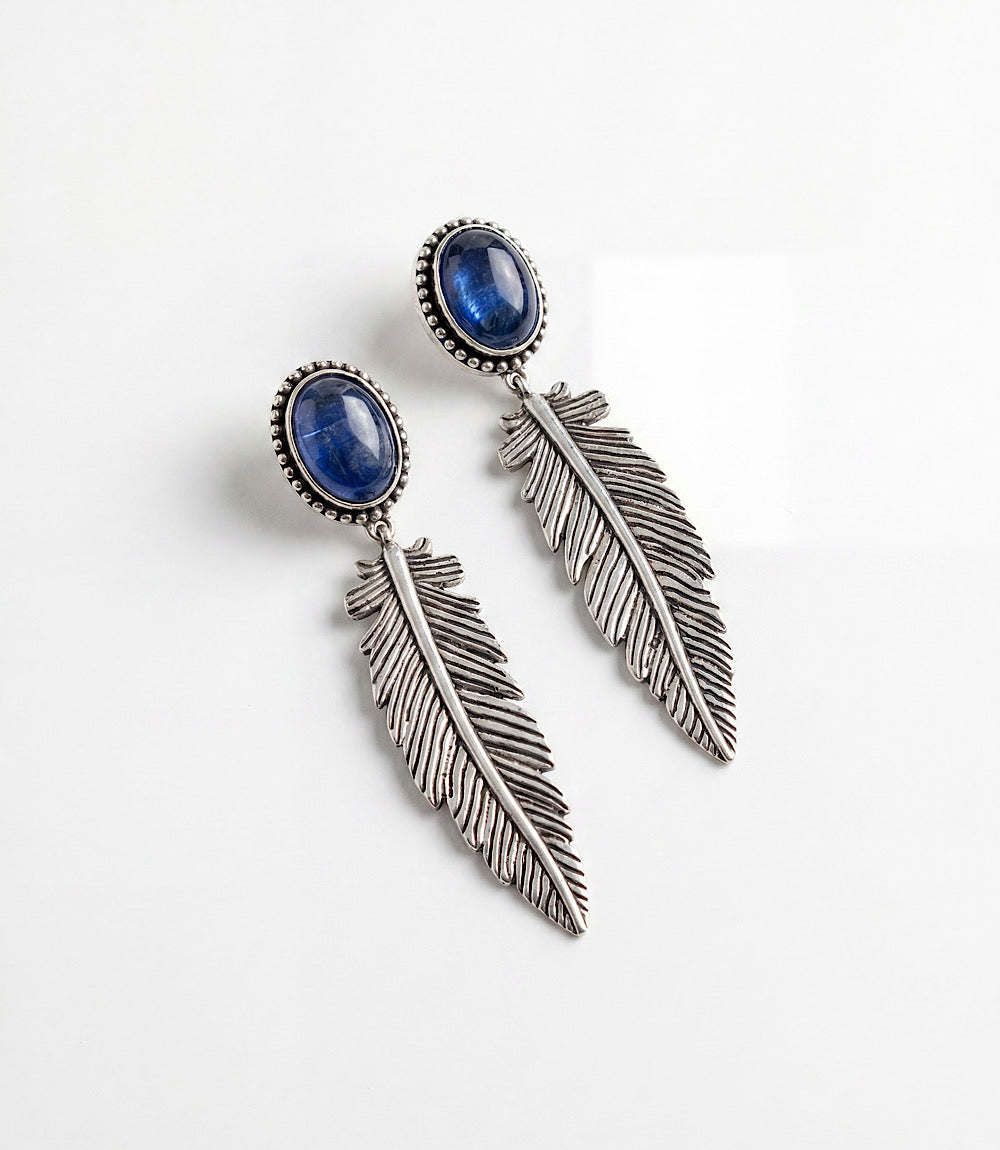 Embellished Feather Earrings