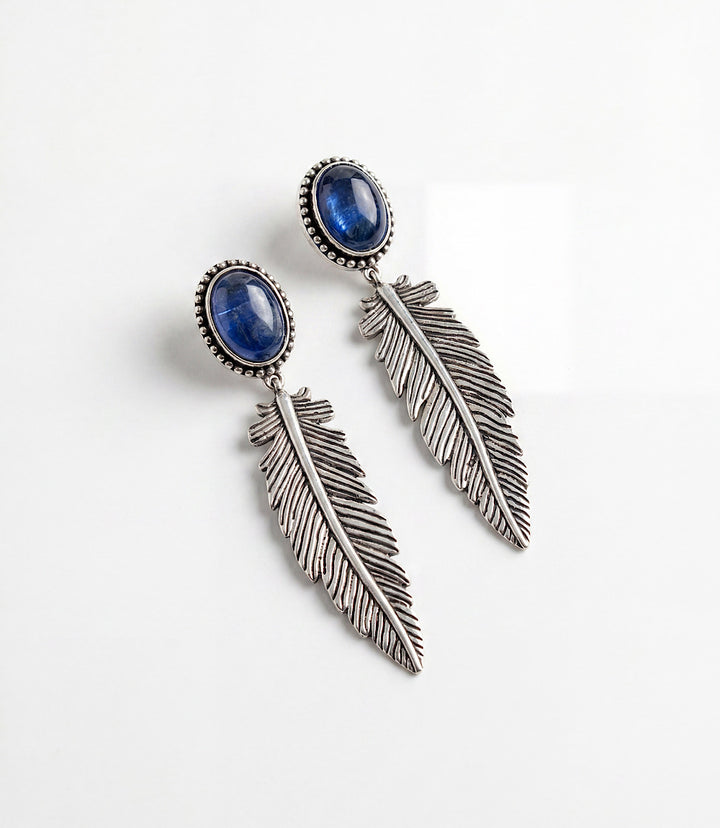 Embellished Feather Earrings