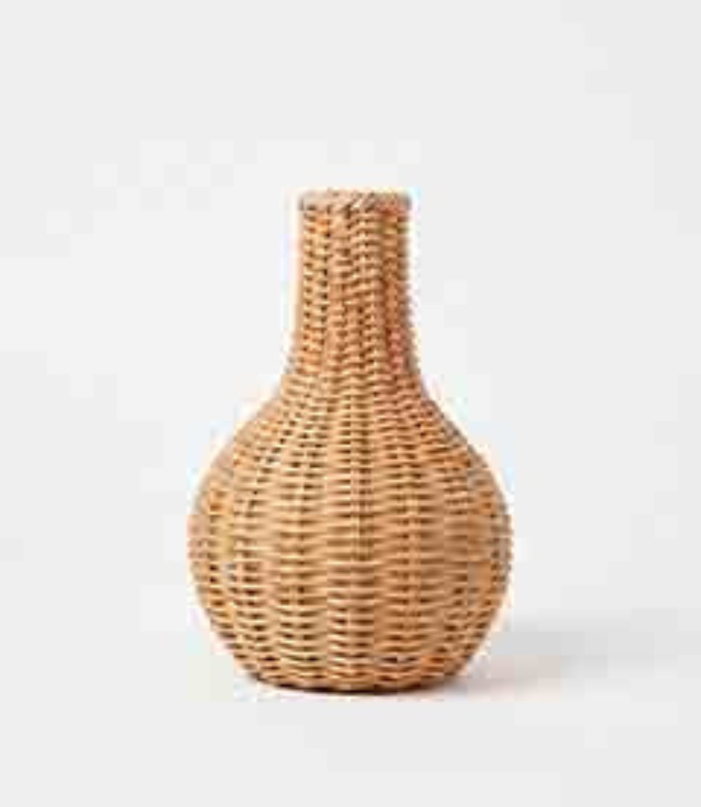 Laguna Column Basket Weave Resin Vase