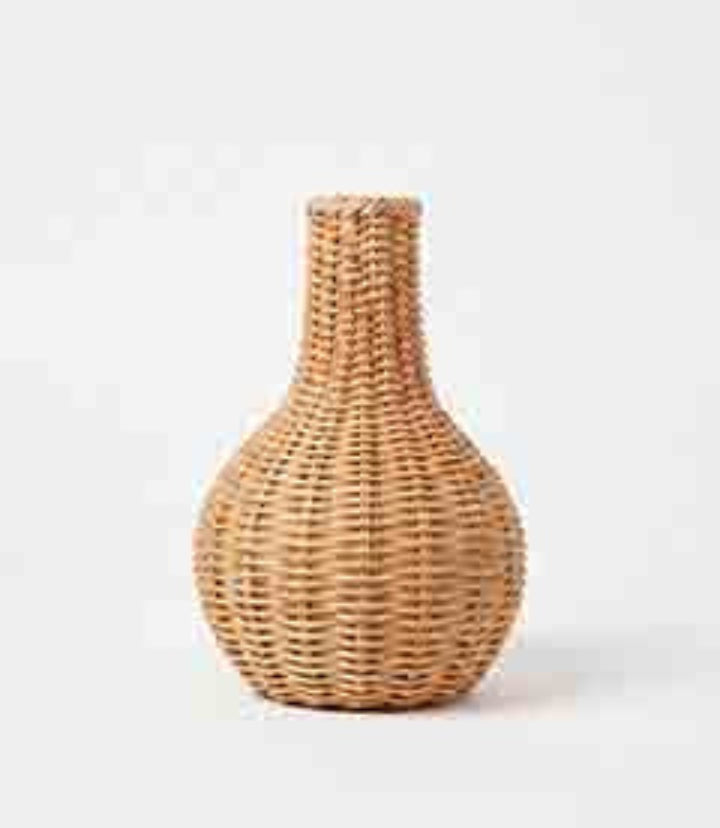 Laguna Column Basket Weave Resin Vase