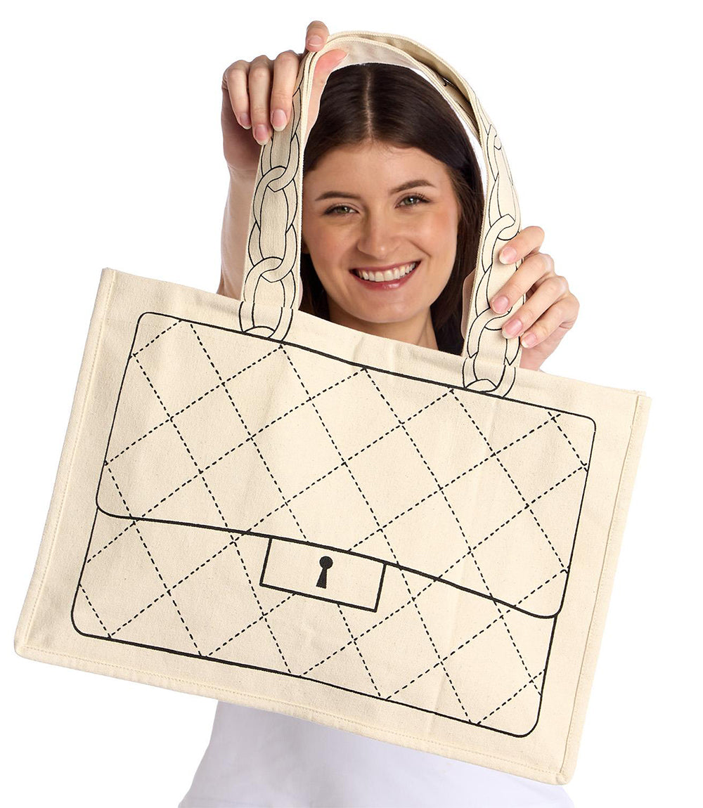 Bag Motif Cotton Canvas Tote