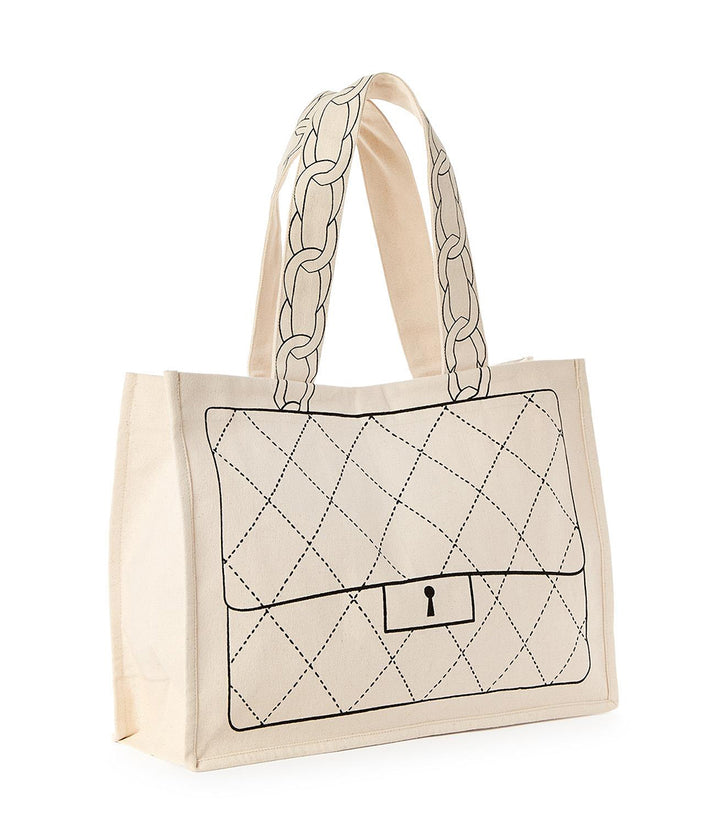 Bag Motif Cotton Canvas Tote