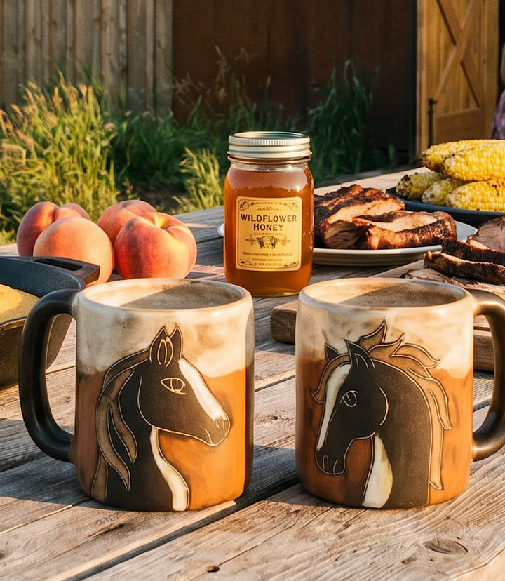 Handpainted Horse Ceramic Mugs