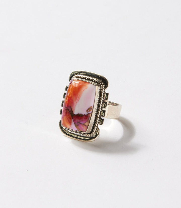 Pink Dahlia Embellished Ring