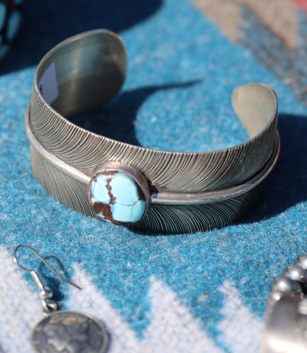 Golden Hill Feather Cuff Bracelet