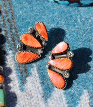 Spiny Oyster Turquoise Cluster Earrings