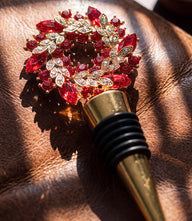 Jeweled Wreath Bottle Stopper
