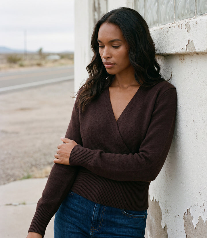 Petite Size Wrap Sweater