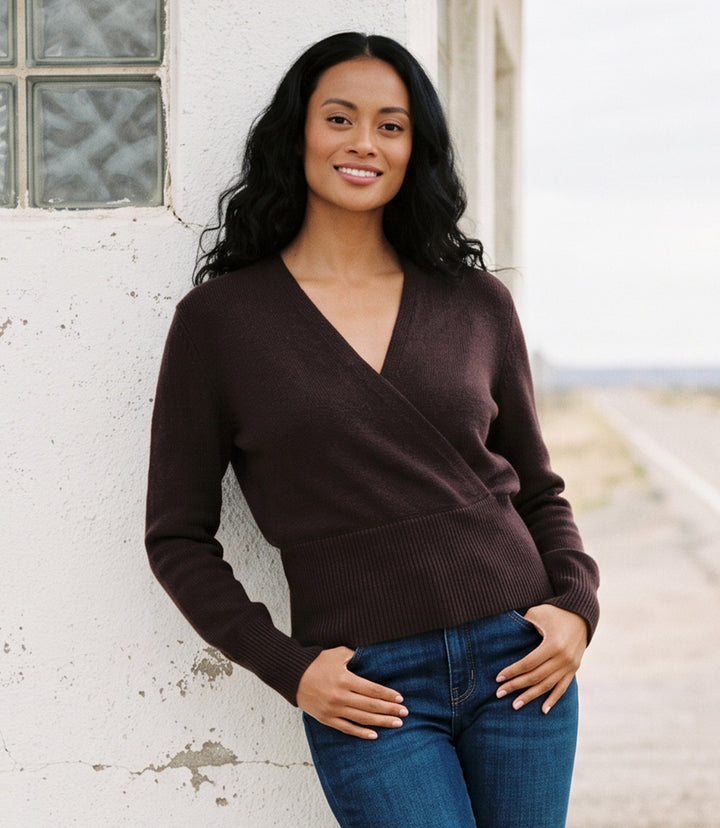Petite Size Wrap Sweater