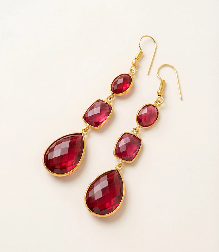 Ruby Teardrop Earrings
