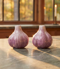 Garlic Salt And Pepper Shaker Set