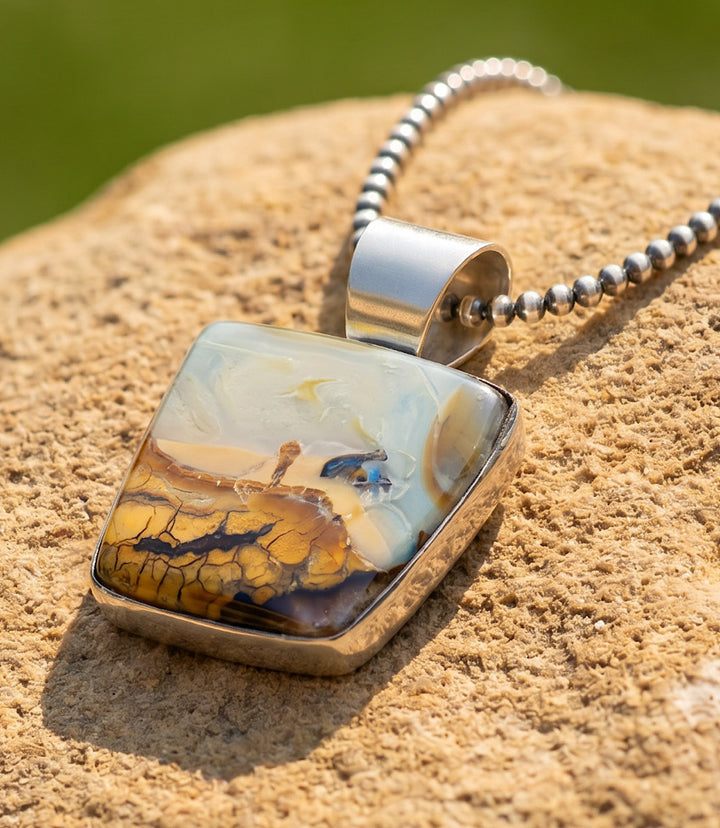 Boulder Opal Pendant Necklace
