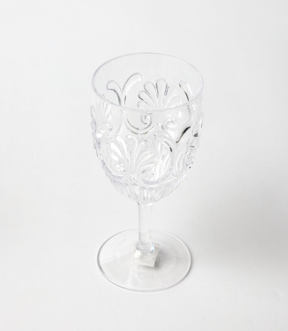 Acrylic Fleur Wine Glass
