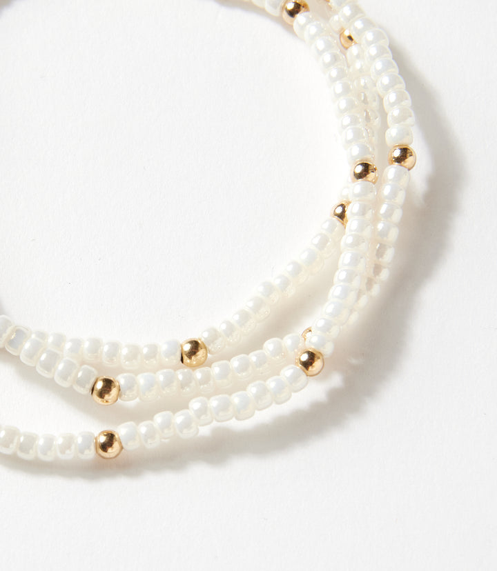 Beaded Crystal Bracelets, Set Of 3