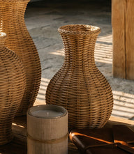 Malibu Gourd Basket Weave Resin Vase