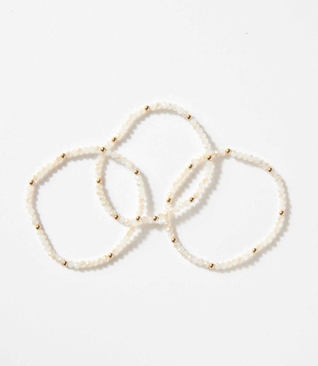 Beaded Crystal Bracelets, Set Of 3