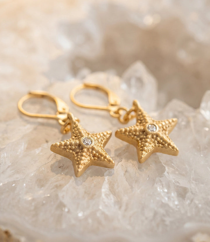 Starfish Crystal Earrings