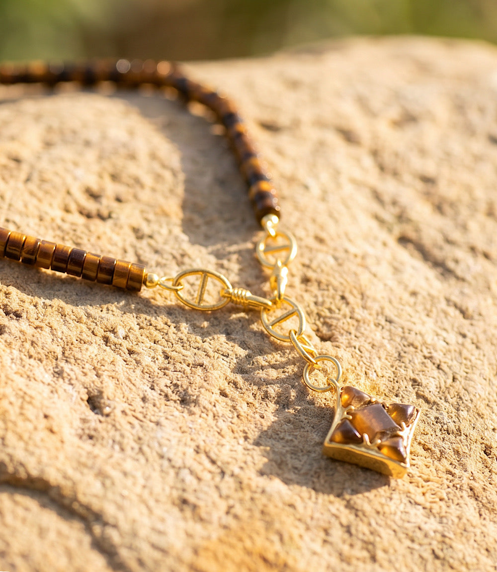 Tigers Eye Pendant Necklace