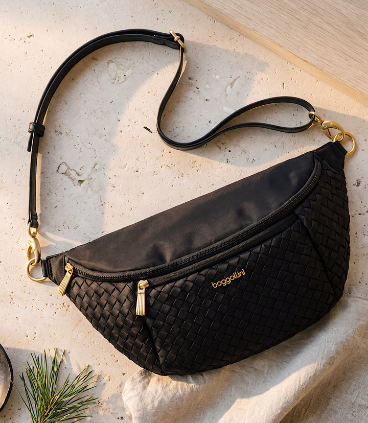 Baggalini Stanton Woven Crossbody Bag