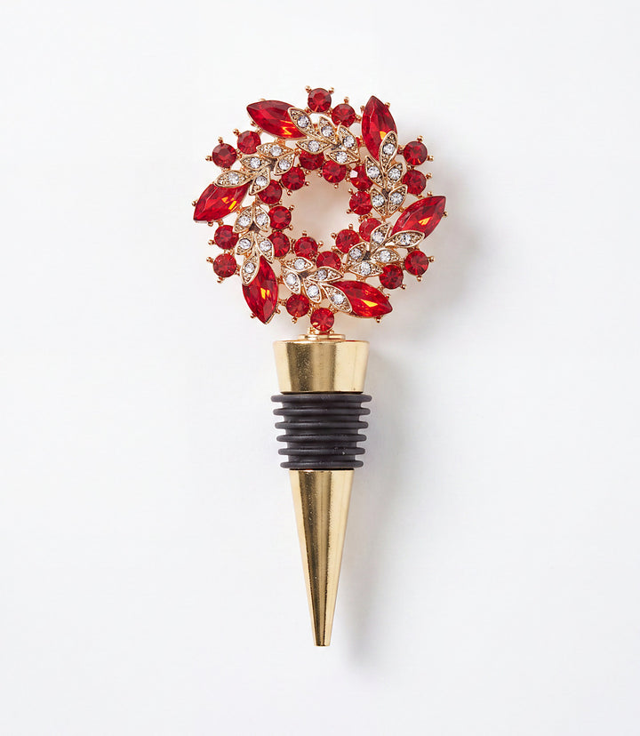 Jeweled Wreath Bottle Stopper