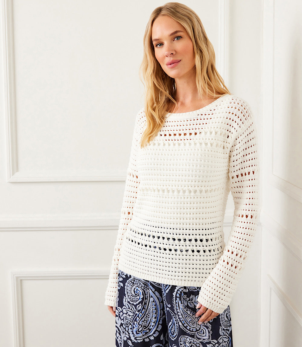 Boatneck Crochet Sweater
