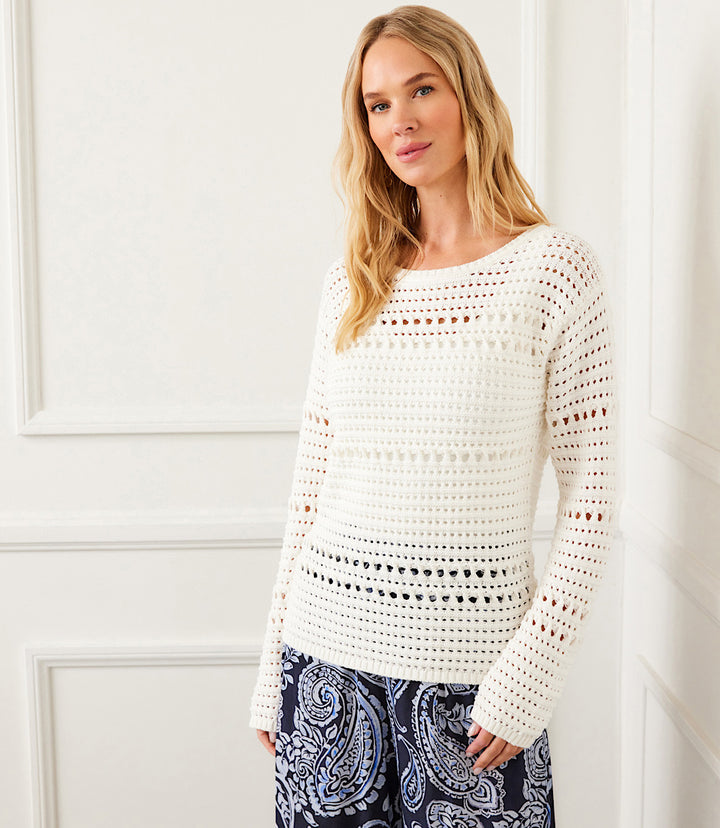 Boatneck Crochet Sweater
