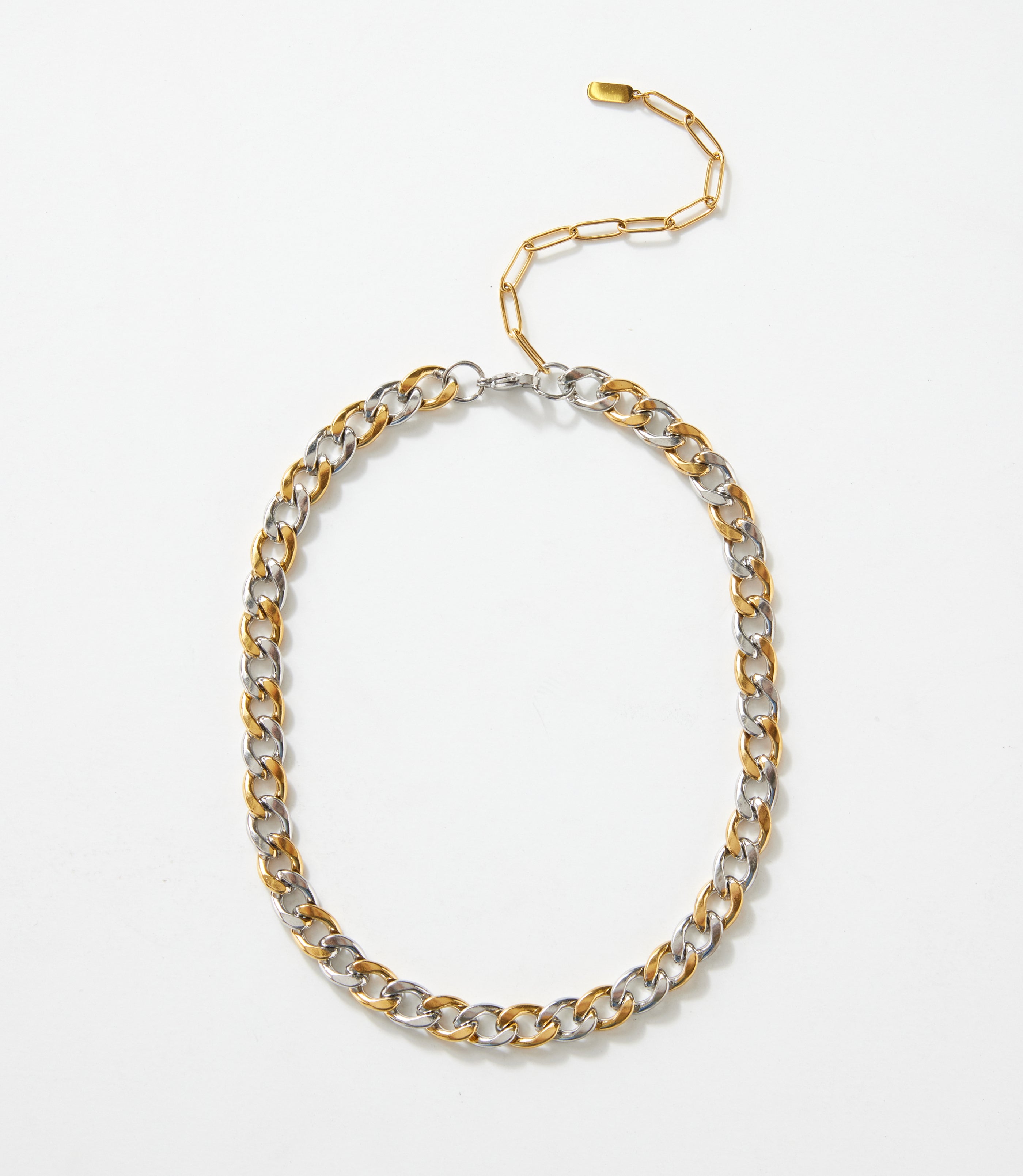 Mixed Gold And Silver Chain Necklace – Karen Kane