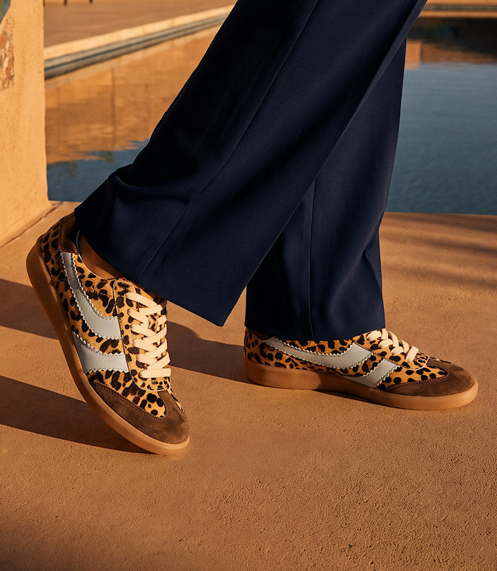 Dolce Vita Merit Calf Hair Leopard Sneakers