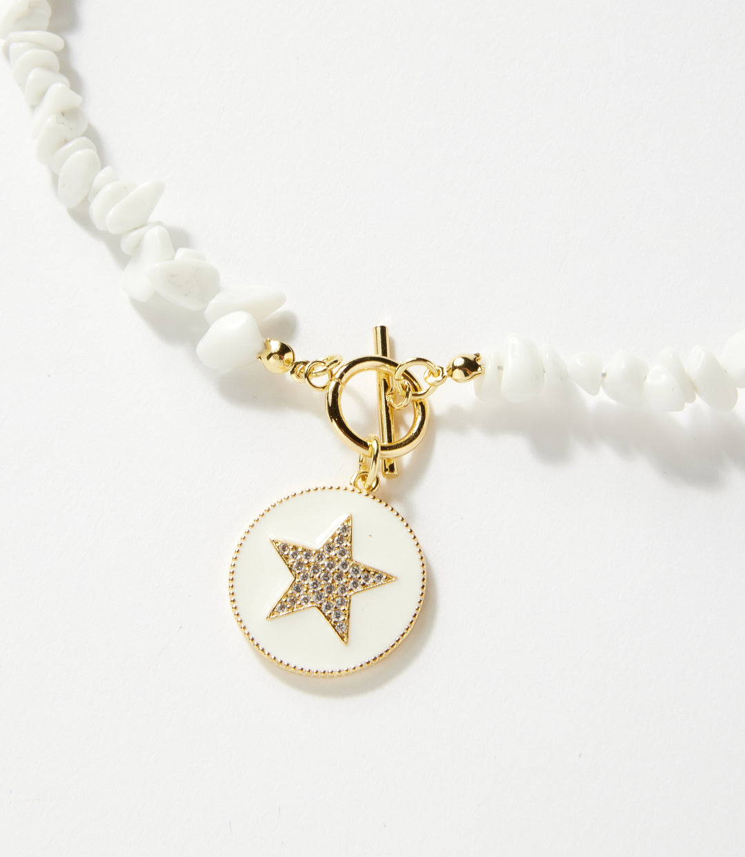 White Jade Star Pendant Necklace