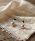 Gemstone And Pearl Earrings