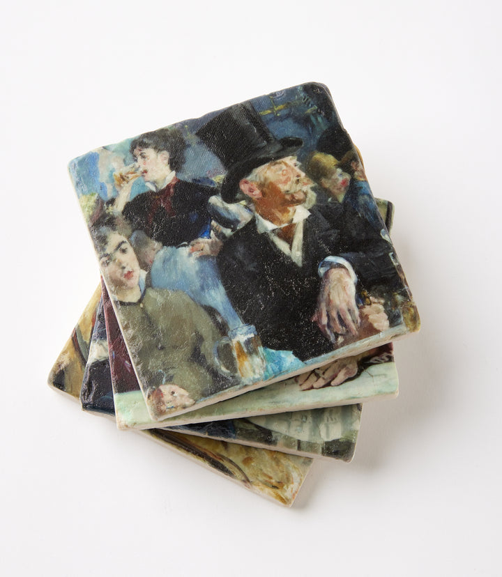 Édouard Manet Marble Coasters, Set Of 4