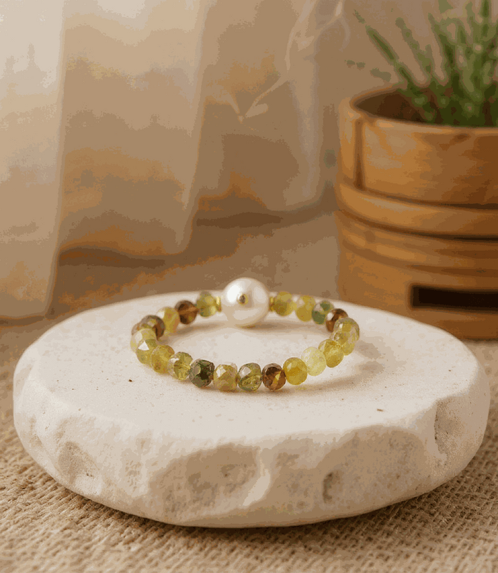 Gemstone And Pearl Bracelet