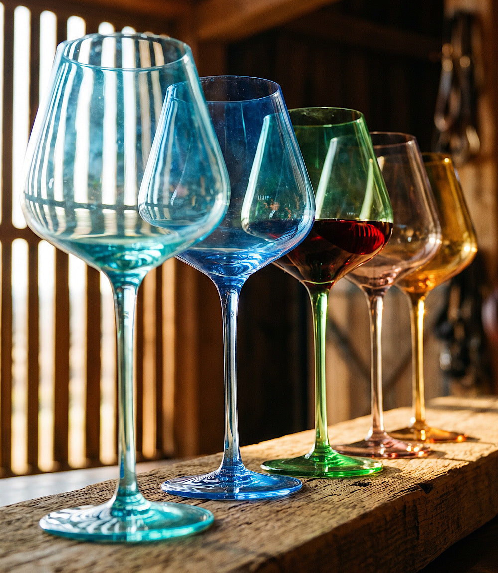 Colors Of Rocky Mountains Wine Glasses, Set Of 5