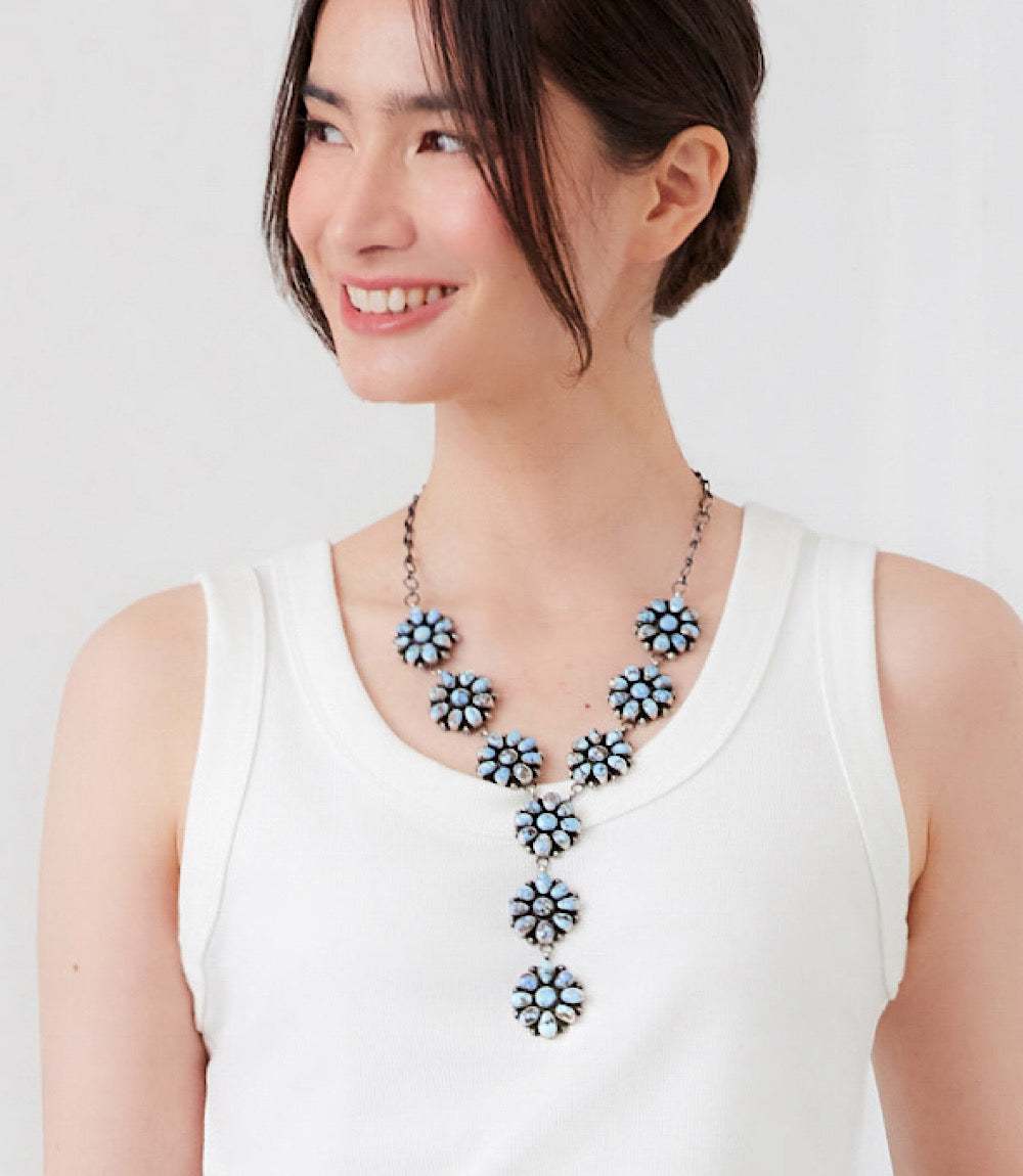 Golden Hill Turquoise Cluster Lariat Set